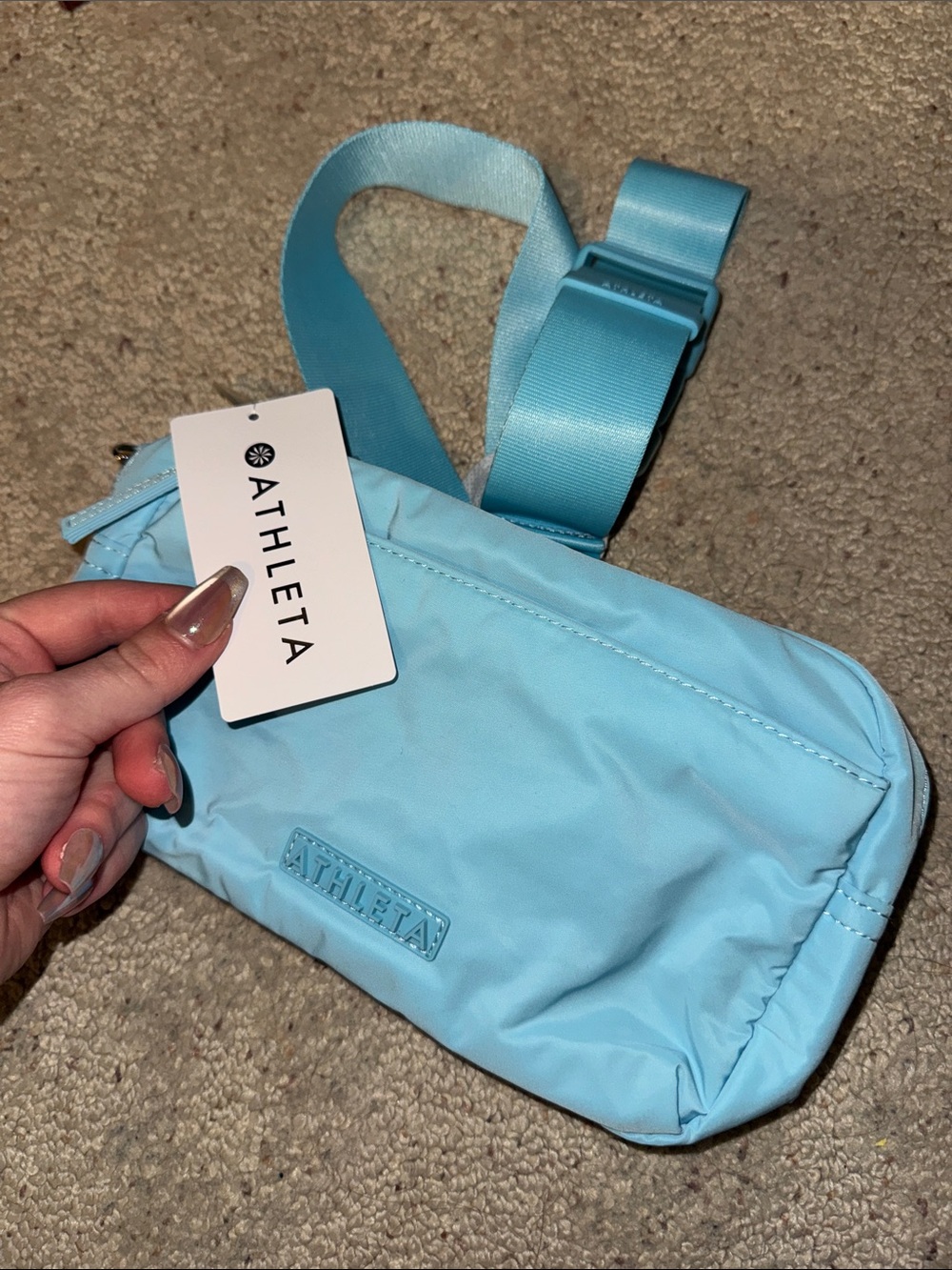 Athleta All About Large Blue Crossbody Belt Bag